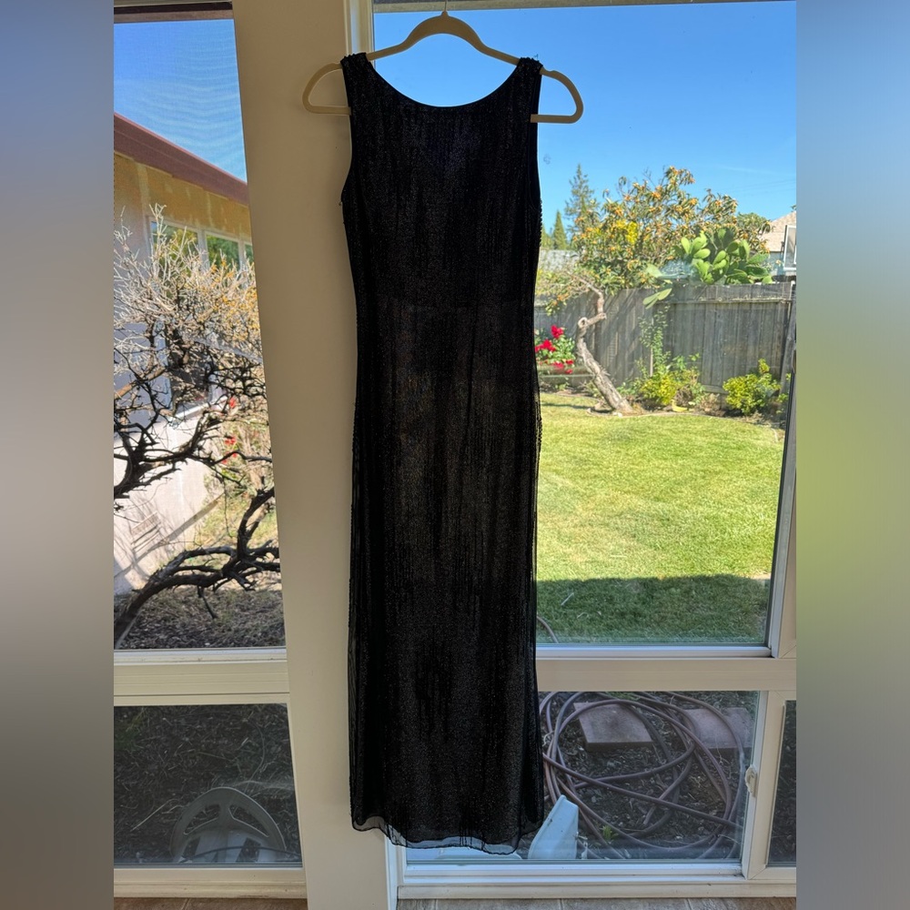 Papéll evening gown floor length silver/black